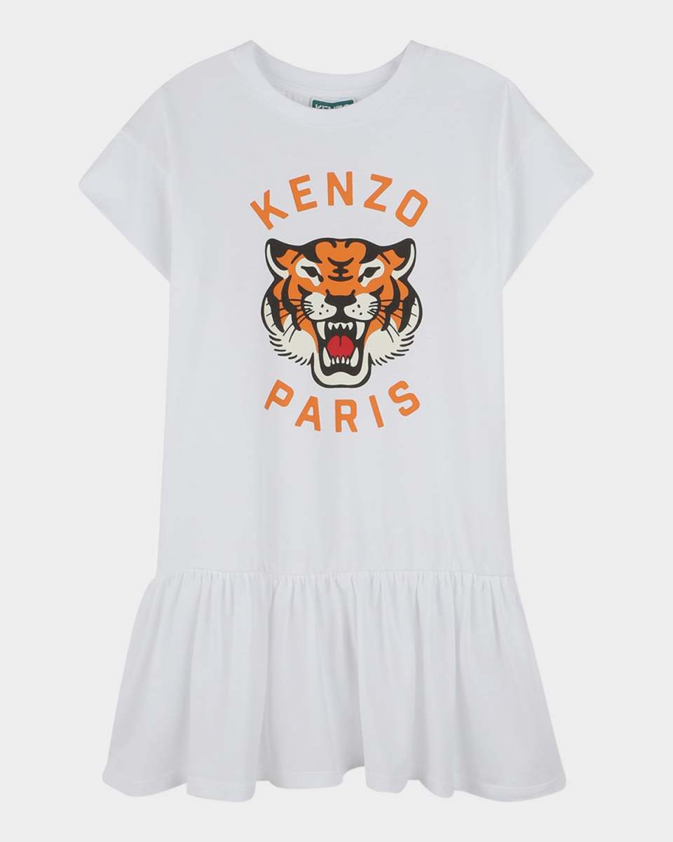 Girl's Tiger Graphic Logo-Print Dress, Size 2-